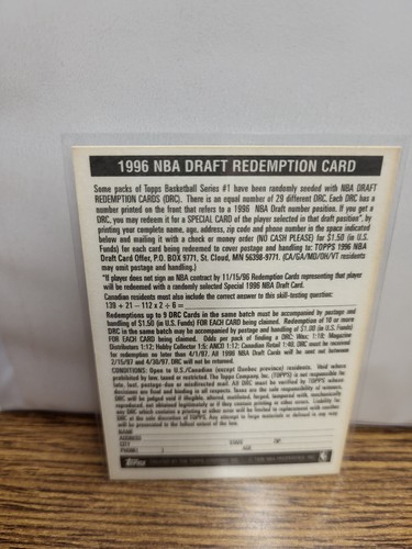 1996-97 Topps - Draft Pick Ray Allen #DP5 Expired Redemptions (RC) - Bild 2 von 2