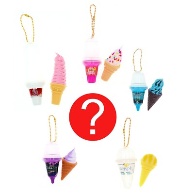 Japanese Blind Box Capsule Miniature Ice Cream Keychain 1 Random Charm Figure