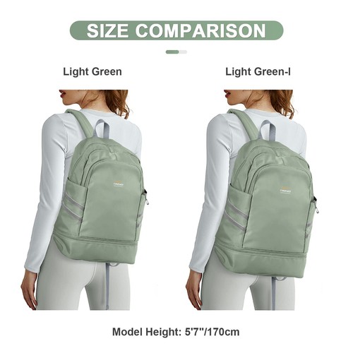 Gym Backpack Women Waterproof Shoe Compartment Lightweight Sports Travel Bag - Picture 7 of 8