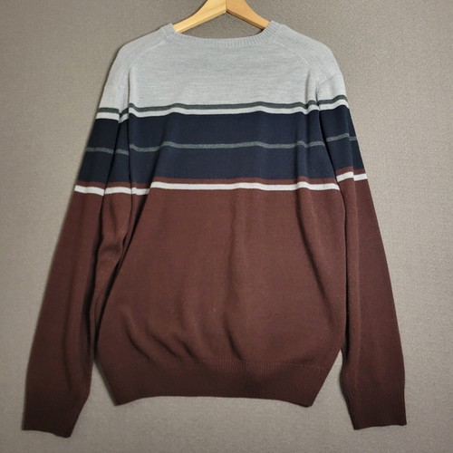 US POLO ASSN. Mens Size XL Crew Neck Sweater Colorblock Acrylic Pullover Logo - Picture 6 of 12