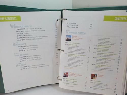 James Henslin's Mastering Sociology Pearson Loose Leaf Textbook In Binder '14 - Foto 2 di 8