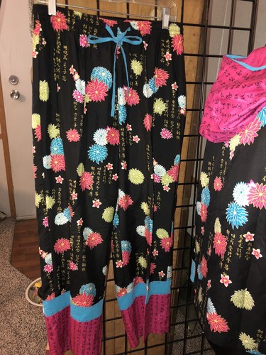 ANNE CARSON SILK HOODIE JACKET AND PANTS FLORAL SIZE M - Picture 7 of 15