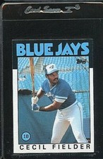 1986 TOPPS #386 CECIL FIELDER ROOKIE RC TORONTO BLUE JAYS 