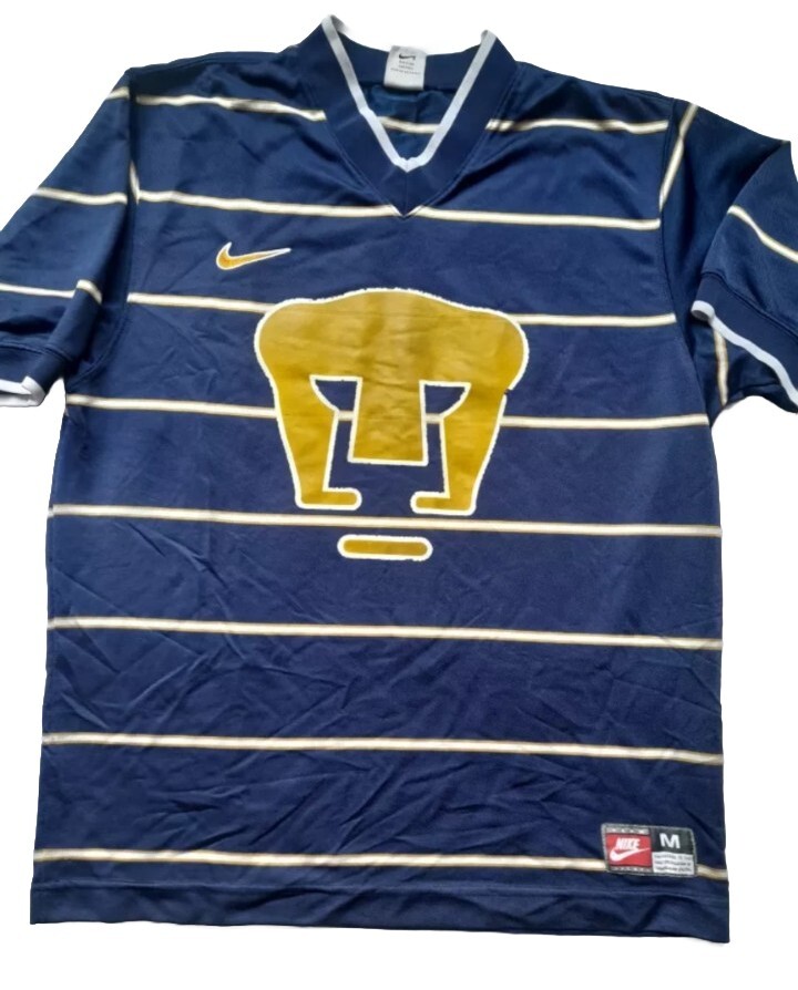 NIKE 1996-97 メキシコサッカーリーグUNAM プーマス ユニフォーム Nike Pumas UNAM 96/97 Home Futbol Jersey Navy/Gold Size