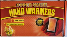 55 Count- Super Value Hand Wamers- Disposable-Air Activated- 12 Hours Heat