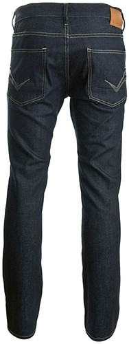 Pantalones de mezclilla ajustados para hombre talla 32 x 34 azul oscuro crudo pato y cubierta Tinnu - Imagen 2 de 3