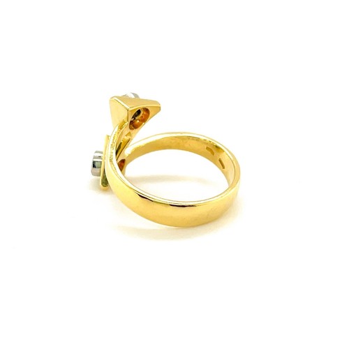 18K 750 Gold Double Solitaire Ring 0,30 CtT Diamonds RG 57 Solitär Diamant Damen - Bild 18 von 24