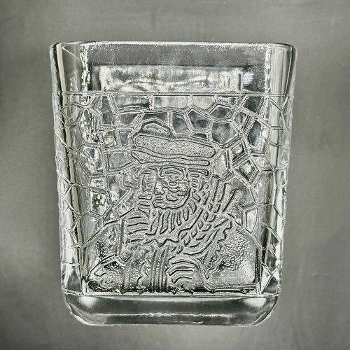 NIKKA whisky rock glass brandy logo cutting uneven novelty Limited 1980s vtg OPP - Picture 3 of 13