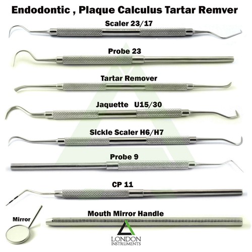 Zahnschaber Zahnspiegel Zahnstein Zahnstein Plaque Entferner und Scaler Labor - Bild 1 von 20