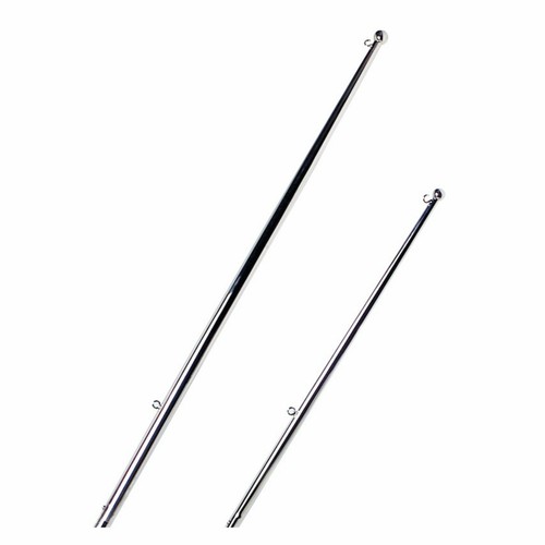 Mirror polished SS flagstaff w/ end ball 1200 mm - 1 PC Osculati - 35.392.04