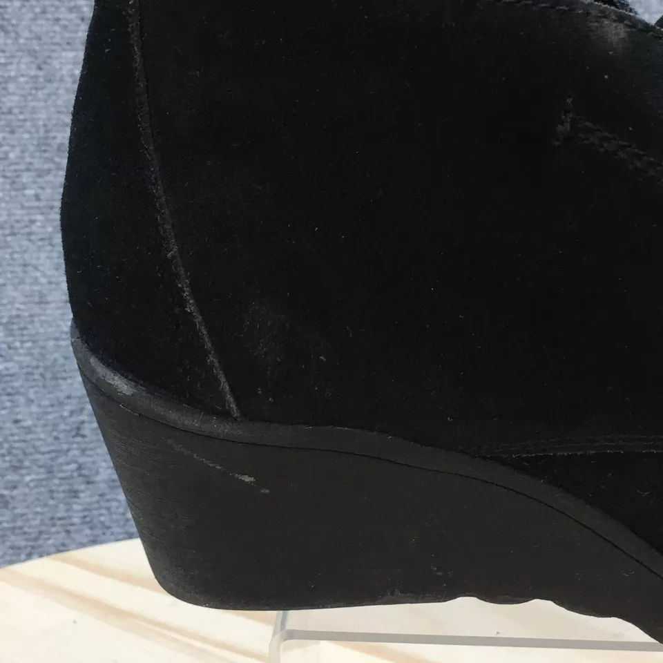 White Mountain Boots Womens 11 M Kahlua Desert Wedge Ankle Bootie Black Suede — 第 3/4 张图片