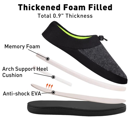 VONMAY Men's Slippers House Shoes Anti-skid Slippers Memory Foam Indoor Outdoor - Picture 6 of 18