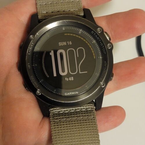 Garmin Fenix 3 HR Sapphire Multisport GPS Smartwatch mit Ladegerät Nylonarmband - Bild 6 von 13