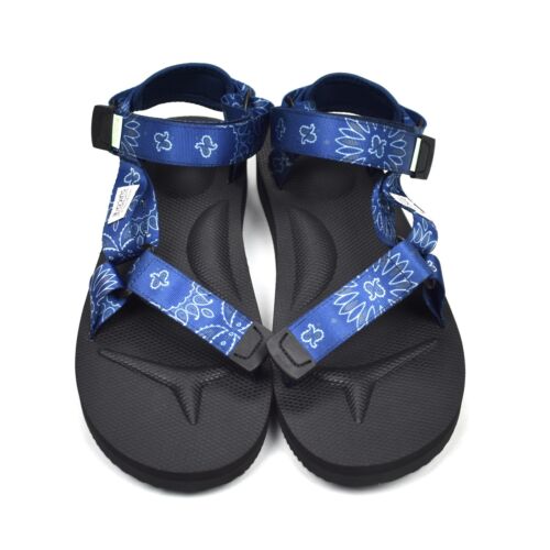 NWT $150 Suicoke JAPAN Depa Cab Web Strap Sandals Blue Paisley Mens 10 AUTHENTIC - Picture 3 of 10