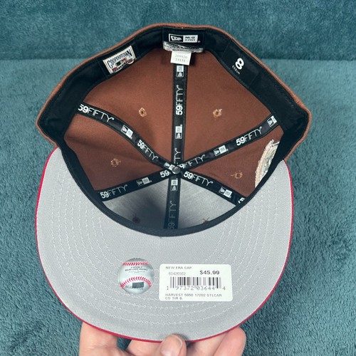 New Era St. Louis Cardinals Mens Harvest Busch Stadium 30th Anniversary Cap Sz 8 - Picture 6 of 8