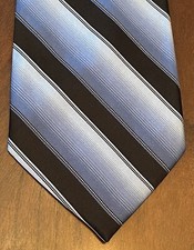 Croft  Barrow Blue Black 100 Silk Men  s Neck Tie Made In China