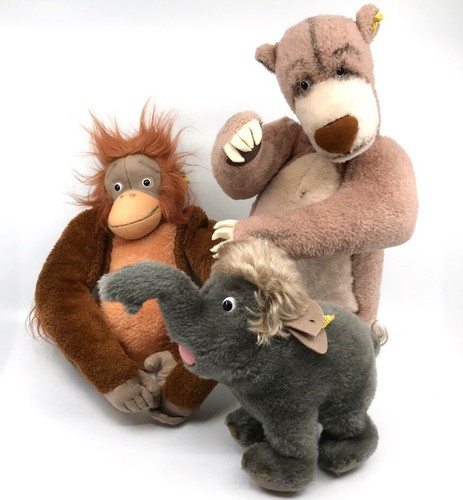 Steiff Baby Hathi Elephant 1968 Disney Plush 20cm 8in ID Button Tags Jungle Book - Picture 14 of 14