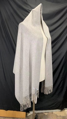 OYSTER/FOSSIL 2 TONES 67x28" 100% SCOT PURE CASHMERE STOLE/BLANKET FREE SHIPPING - Picture 8 of 24