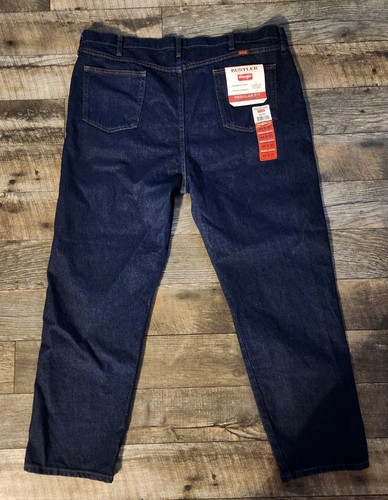 NEW Wrangler Rustler Jeans Mens 46X30 Big & Tall Regular Work Denim Straight - Picture 1 of 3