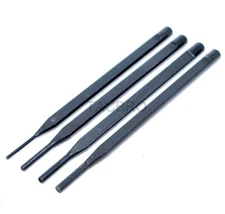 4 PCS All Steel Punch Pin Set Smith Tool 4.8" Long, 4 different Size 