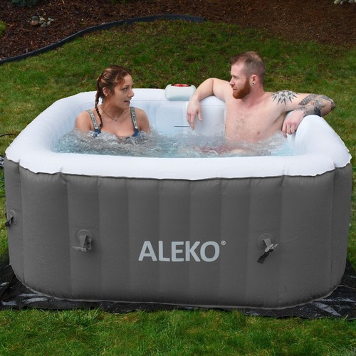 ALEKO aufblasbarer verbesserter Version 4 Prs Whirlpool 160 Gallonen bis zu 120 Blasendüsen - Bild 7 von 12