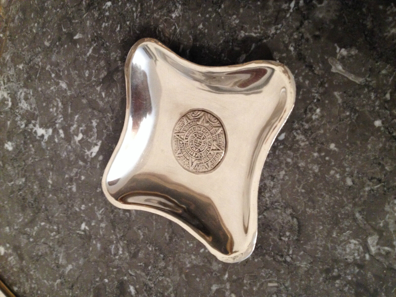 Mexique , cendrier en argent massif . XX°. Super stabiel nummer
