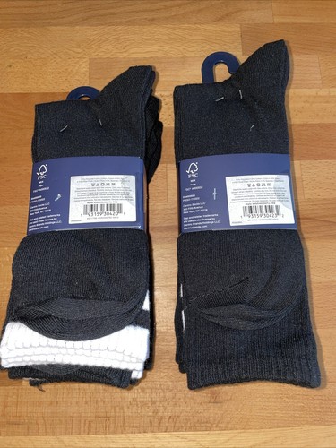 2X-Gap Cotton Crew Socks 10 Pairs Men's Shoe Size 6-12 Black/white NWT - Picture 4 of 6