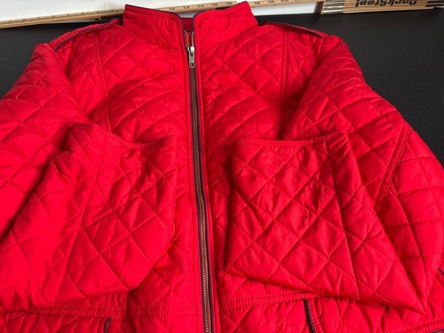 Talbots Candy Apple Red Women's Quilted Military Jacket Size 2X - Picture 13 of 17