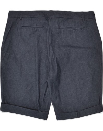 IZOD Womens Chino Shorts US 16 2XL W38 Navy Blue Polyester AD66 - Picture 2 of 3