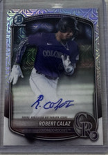 2025 BOWMAN MEGA ROBERT CALAZ MOJO CHROME REFRACTOR AUTO BMA-RC