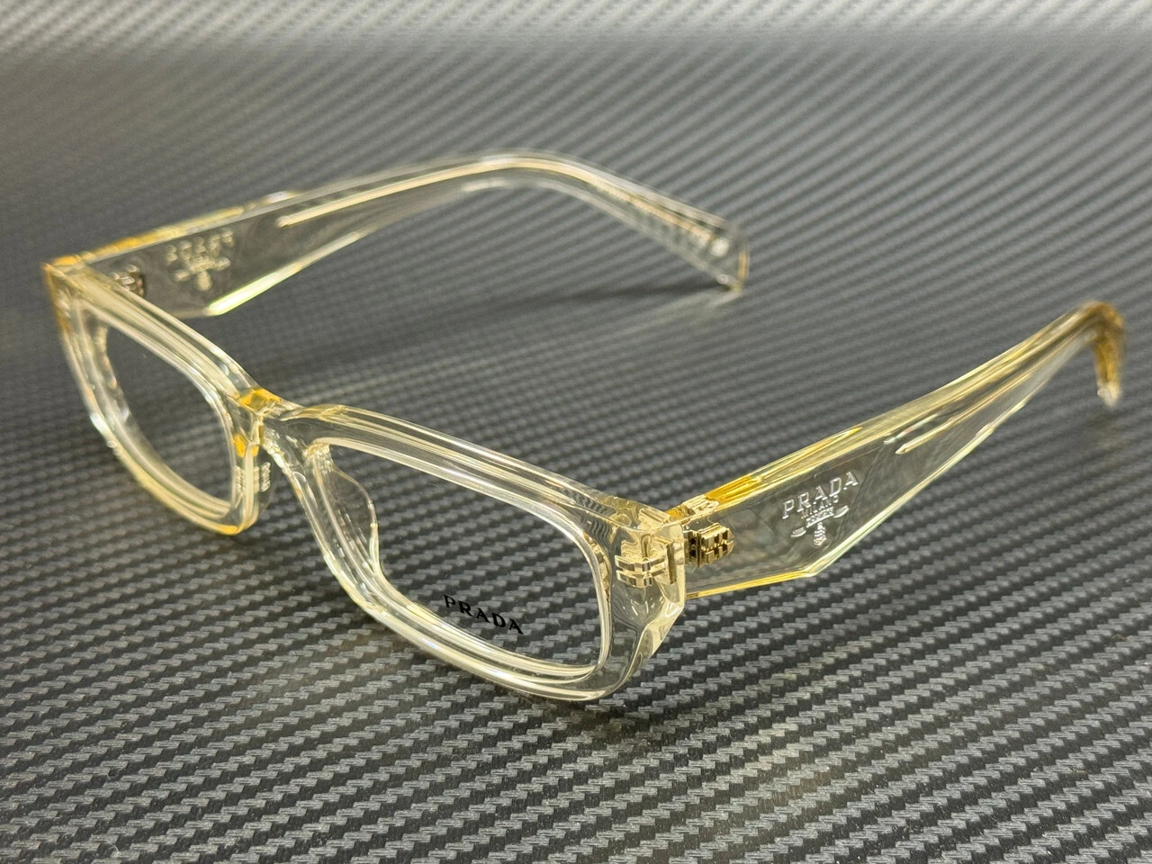 PRADA PR B05V 19X1O1 Transparent Champagne Women's 54 mm Eyeglasses