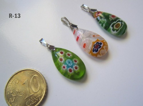 Colgante lágrima cristal milflores 22 mm X 3 UNIDADES blanco verde + colgador 13 - Imagen 3 de 4