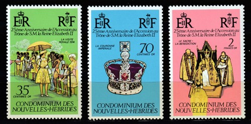 Vanuatu-Neue Hebriden 444-46 **, 25 Jahre Regentschaft Elisabeth