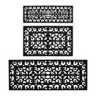 JVL Lexi Rubber Entrance Wrought Iron Effect Foyer Doormat Patio Mat Step Mat