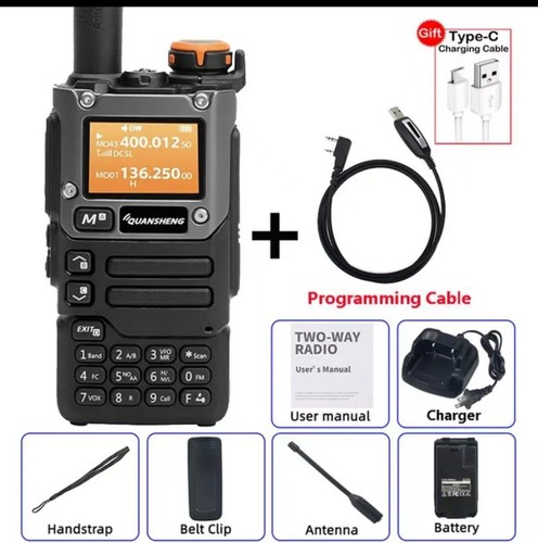 NOWE Quansheng UV-K6 Walkie Talkie 5W Pasmo powietrza Radio UHF VHF FM Scrambler BMMM - Zdjęcie 22 z 24