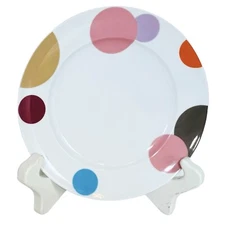 RARE Thomas Rosenthal Germany SUNNY DAY FUNNY DOTS Multicolored Salad Plate