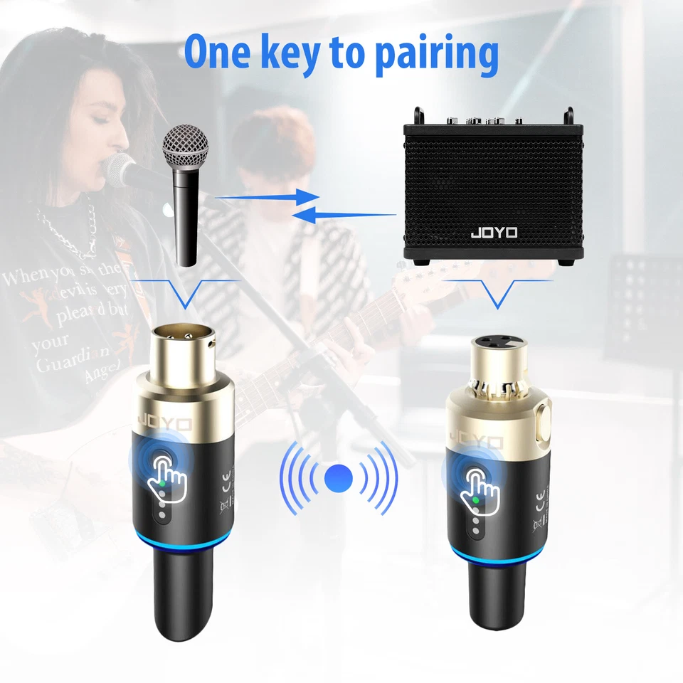 JOYO 5.8GHz Microphone Wireless System Transmitter & Receiver 4 Channels Dynamic - Image 3 of 4