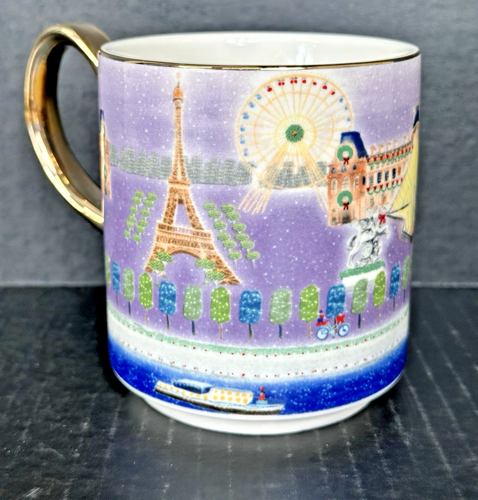 Neu mit Etikett 2023 Anthropologie Christmas in the City Paris Tasse Joyeuses Fetes Depuis - Bild 3 von 11