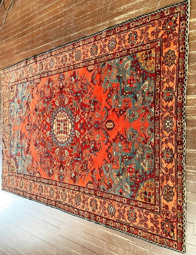 Antiguo Lilihan Oriental Multicolor, 4'6" x 6'6" c-1920 #17427 - Imagen 9 de 9