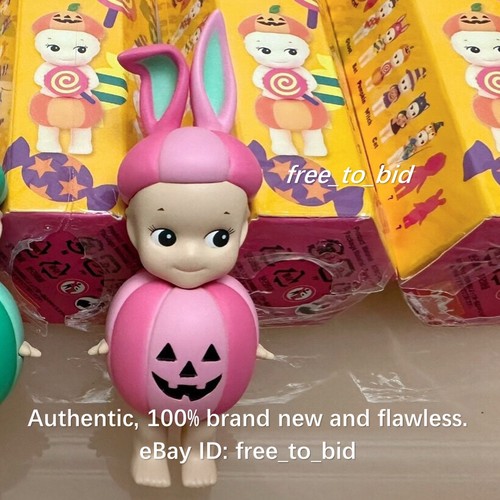 AUTHENTIC Sonny Angel Halloween Series Rabbit Pumpkin (Pink) Mini Figure - Picture 5 of 8