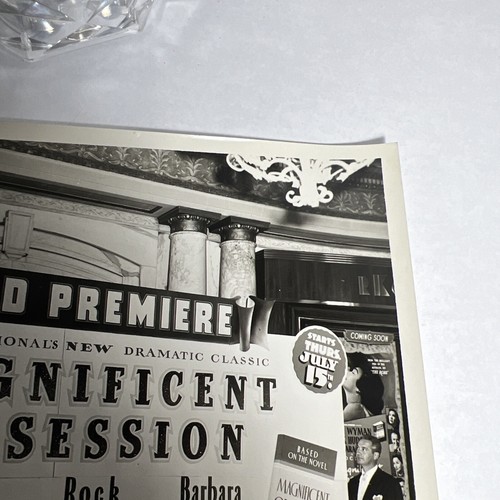 1954 MAGNIFICENT OBSESSION Rock Hudson World Premiere CLE Ohio RKO Theater Photo - Picture 8 of 11