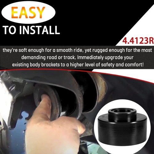 4.4123R Cab Body Mount Bushing Set For 1980-1998 Ford F150 F250 F350 2WD 4WD - Picture 9 of 13