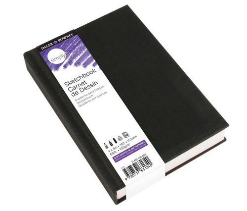 Daler-Rowney Simply Sketchbook - 4in x 6in Hardbound Sketchbook - 110-Page Black - Picture 4 of 4