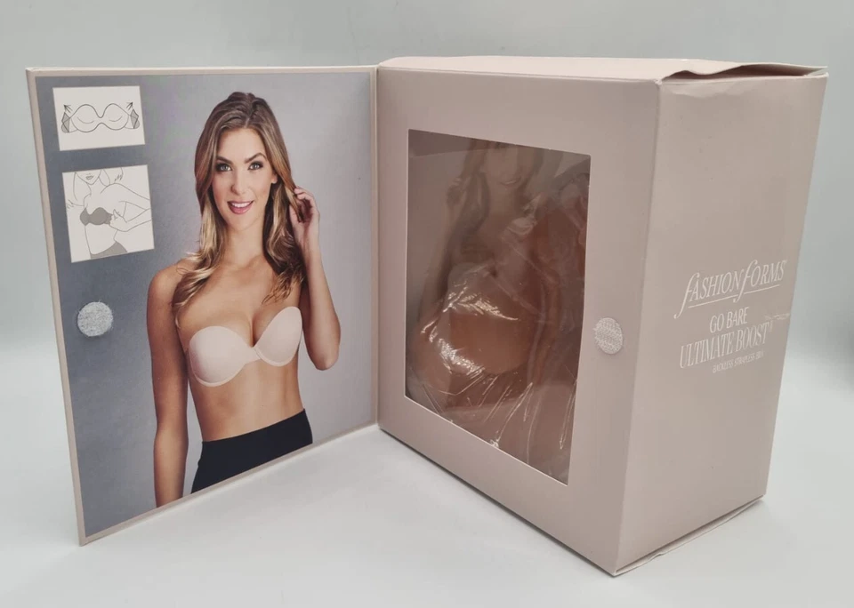 NUBRA Go Bare Fashion Forms Adhesive Bra Nude D cup Backless Strapless rrp £37 - Image 4 of 4