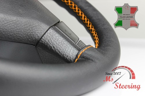 FITS TRIUMPH TR4A? 66- BLACK LEATHER STEERING WHEEL COVER | ORANGE STITCH - Bild 4 von 9