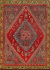 Vintage Tribal Red/ Green Wool Antique Rug Accent Hand-made Foyer Carpet 3x5