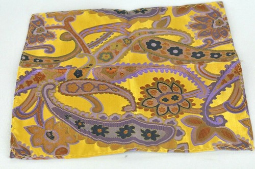 Lord R Colton Masterworks Konya Tuscan Gold Floral Silk Pocket Square - $75 New - Picture 2 of 3