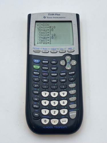 Texas Instruments TI-84 Plus Graphing Calculator 10-Digit School Property TESTED