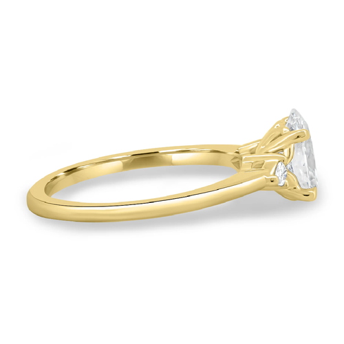 Diamond Engagement Ring IGI or GIA Natural Oval 1.70 Ct 18k Yellow Gold 5 6 7 8 - Picture 6 of 12