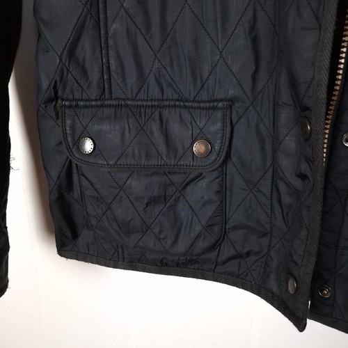 BARBOUR Girl's Jacket Size 12-13 Years Blue Quilted Military Style Utility Zip - Picture 13 of 16
